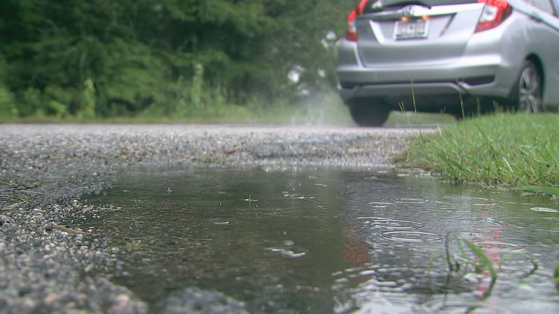 Rain falls in South Carolina