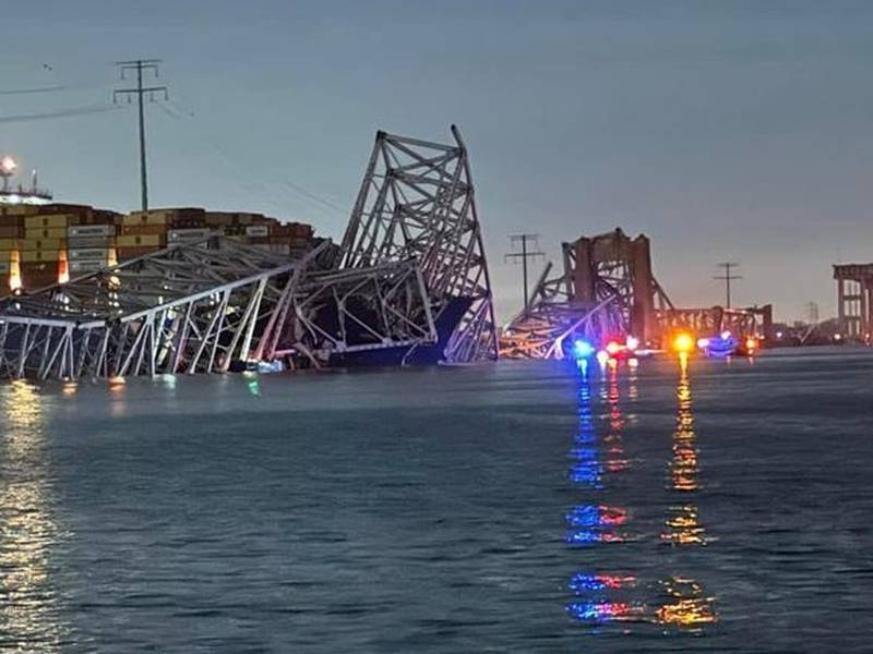 Rescue operations were underway early Tuesday where at least 20 people are believed to be in the water after the collaspe.
