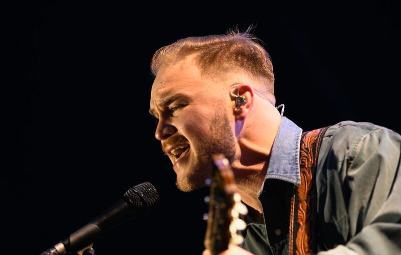 LAS VEGAS, NEVADA - FEBRUARY 09:  Zach Bryan performs at The Chelsea at The Cosmopolitan of Las Vegas on February 09, 2024 in Las Vegas, Nevada. (Photo by Mindy Small/Getty Images)