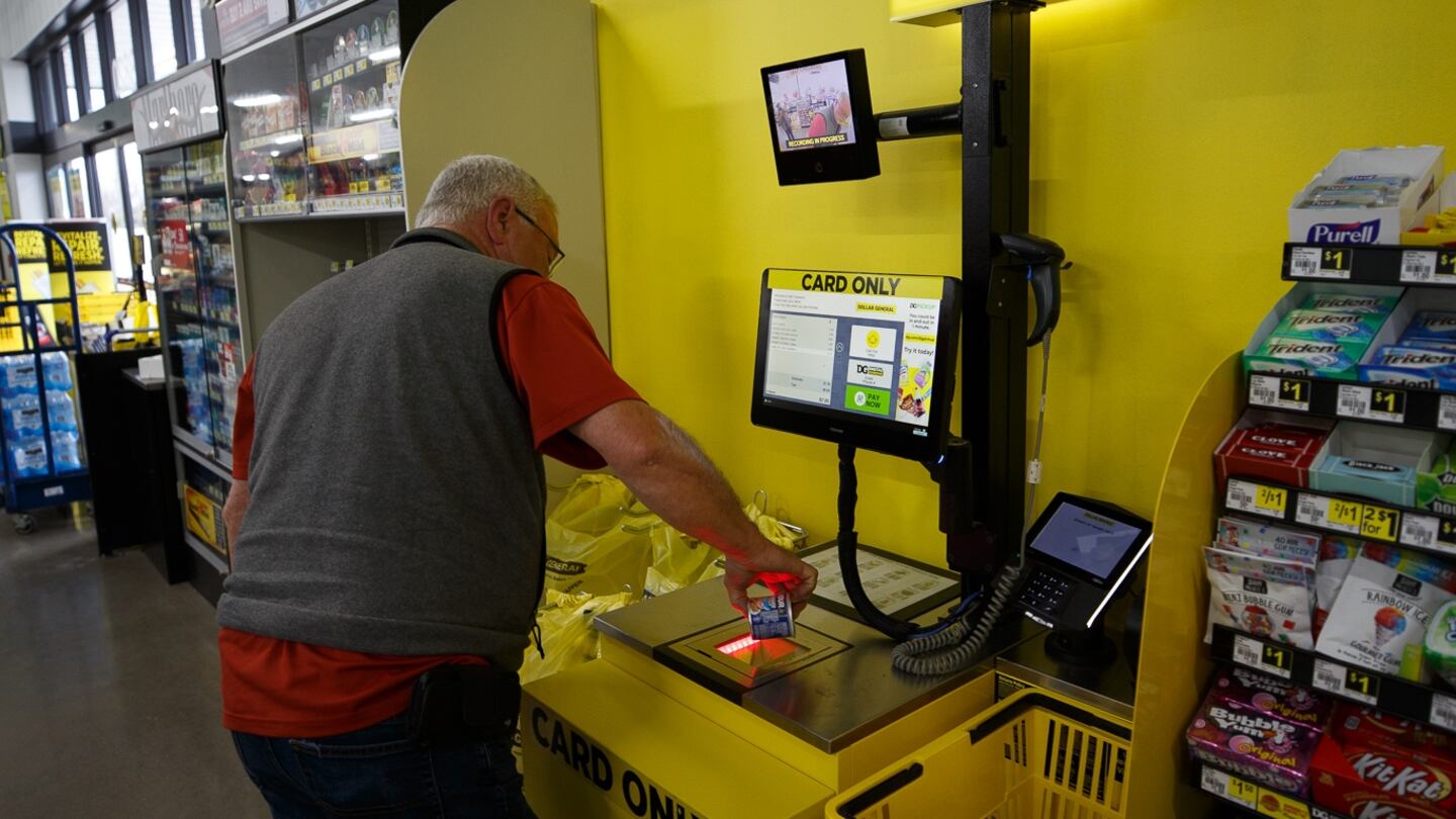 Self checkout.